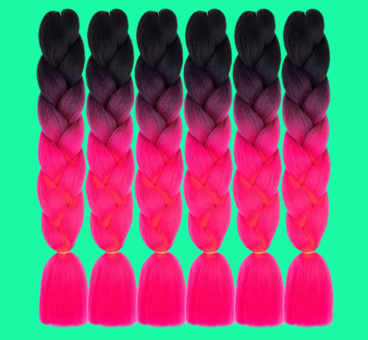 3PS Colored Braiding Hair Rainbow Hair for braids