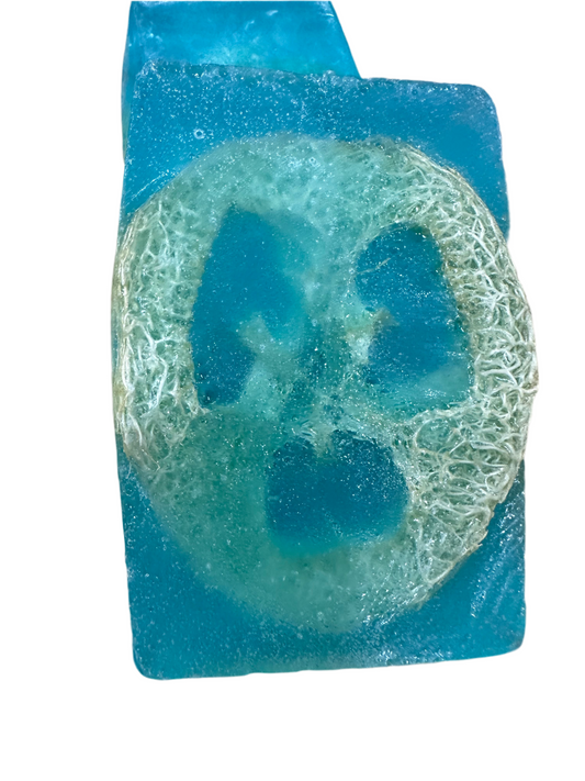 Rosemary, Peppermint and Eucalyptus Loofah Scrub Handmade Soap Bar