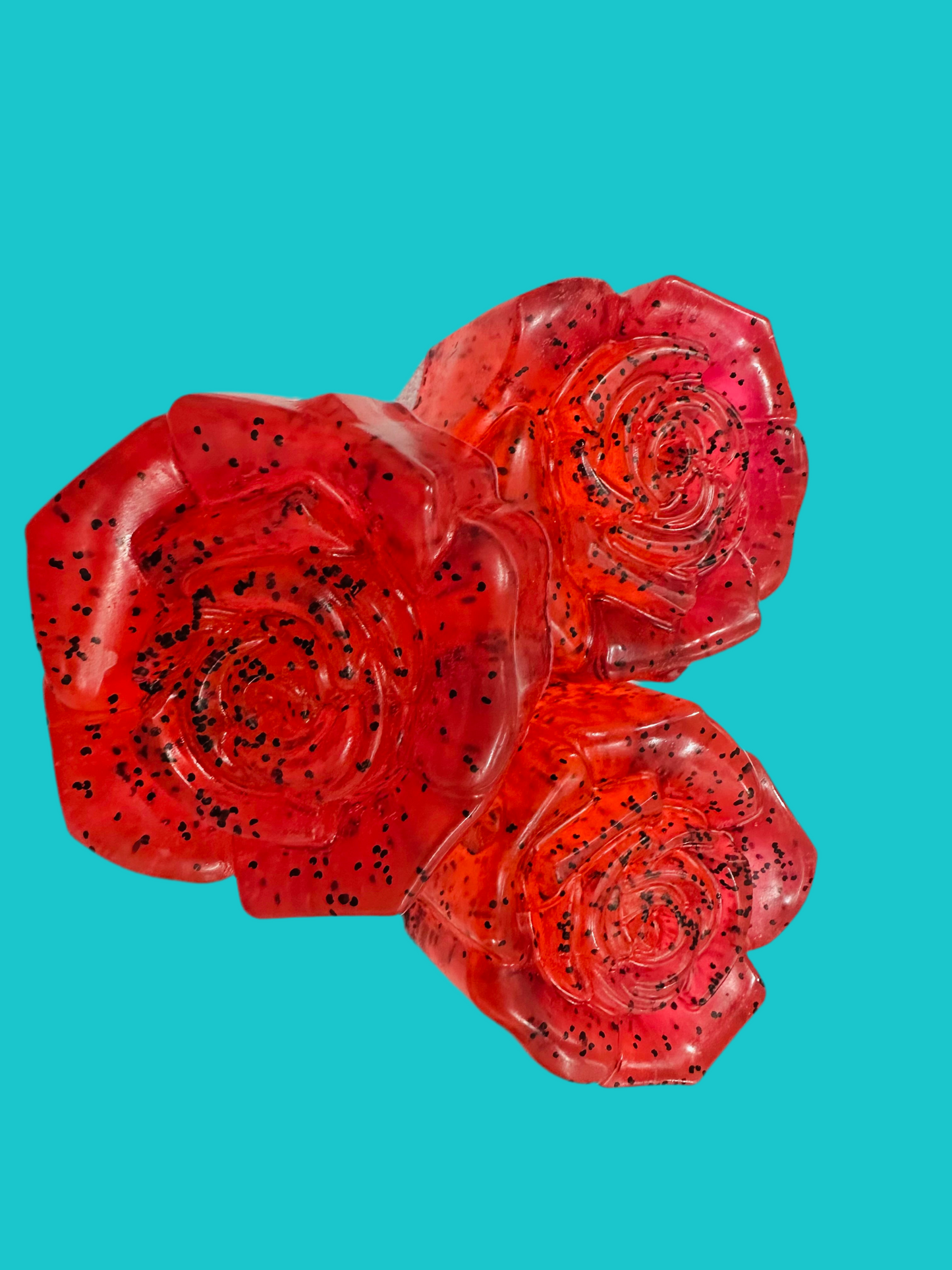 Freckled Rose Shaped Handcrafted Scented Soap Bar x 2