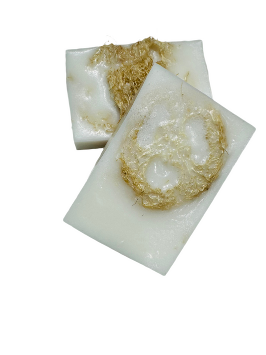 Scented Goat Milk Handcrafted Soap Bar with Loofah Scrub