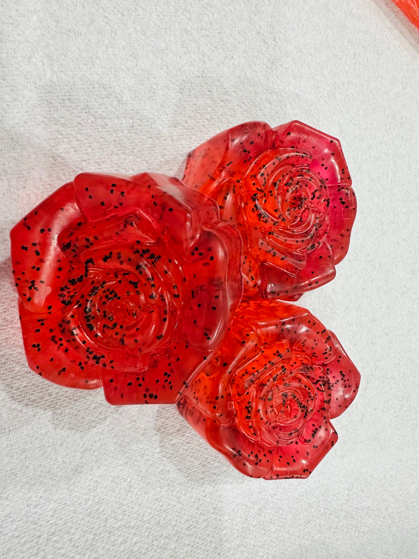 Freckled Rose Shaped Handcrafted Scented Soap Bar x 2