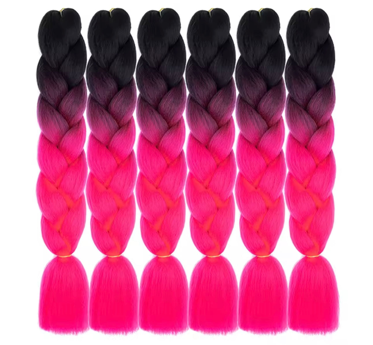 3PS Colored Braiding Hair Rainbow Hair for braids